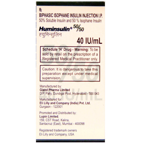 Huminsulin 50/50 40IU/ml Injection 10ml