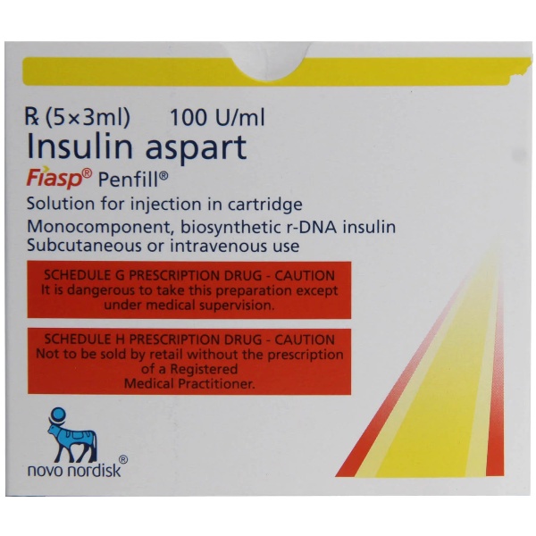 Fiasp 100IU/ml Penfill 3ml