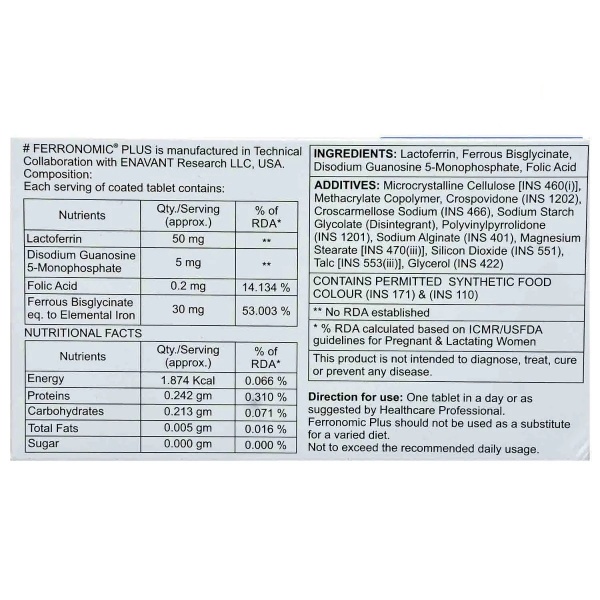 Ferronomic Plus Tablet 10's