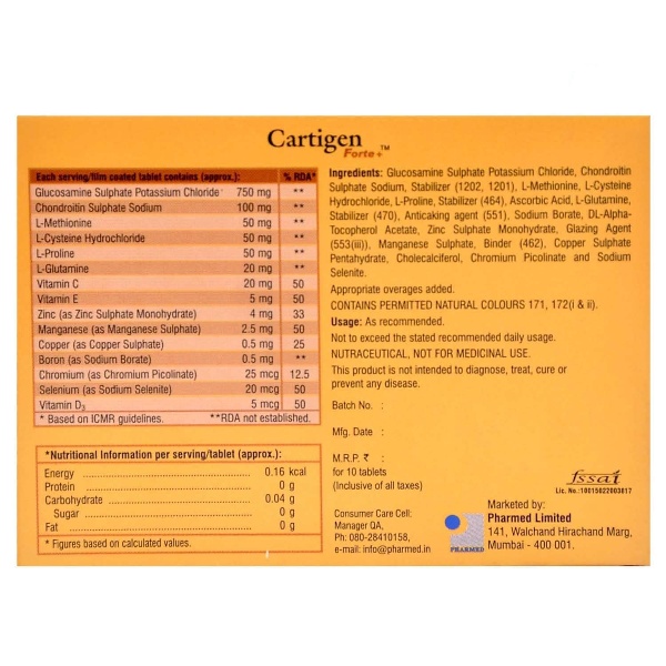 Cartigen Forte Plus Tablet 10's