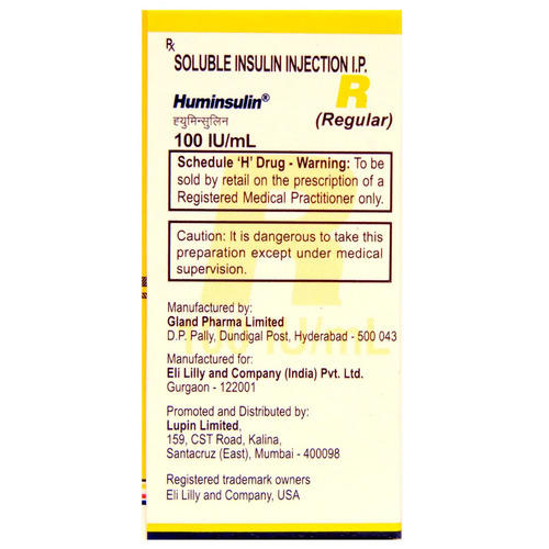 Huminsulin R 100IU/ml Solution for Injection 10ml