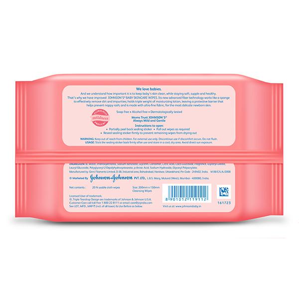 Johnson's Baby Skin Care Wipes 20's