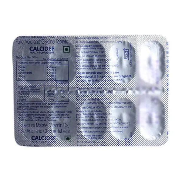 Calcidef Tablet 10's used to treat calcium deficiency