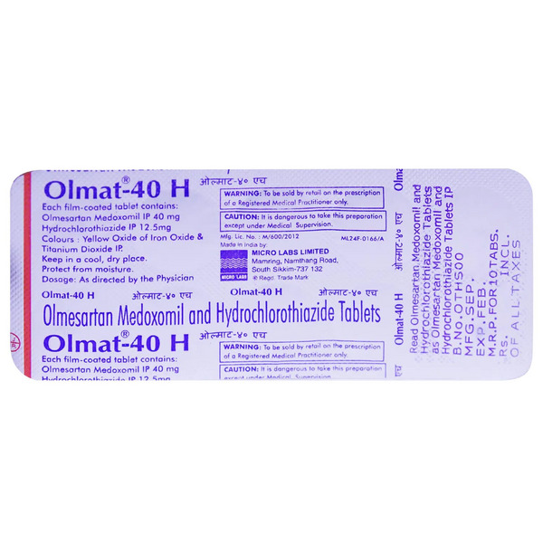 Olmat-40 H Tablet 15's