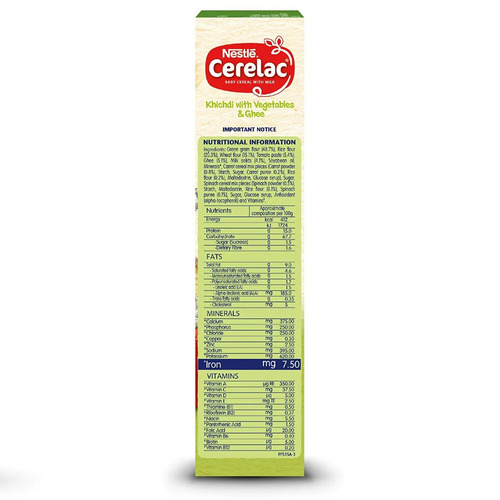 Nestle Cerelac Veg & Ghee Khichdi Baby Cereal with Milk 300g