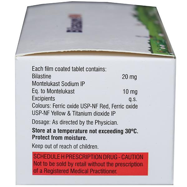 Bilasure M Tablet 10's contains Bilastine 20mg, Montelukast 10mg