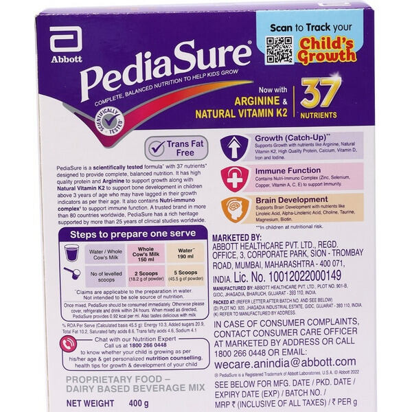 PediaSure Vanilla Delight Powder 400g (Refill Pack)