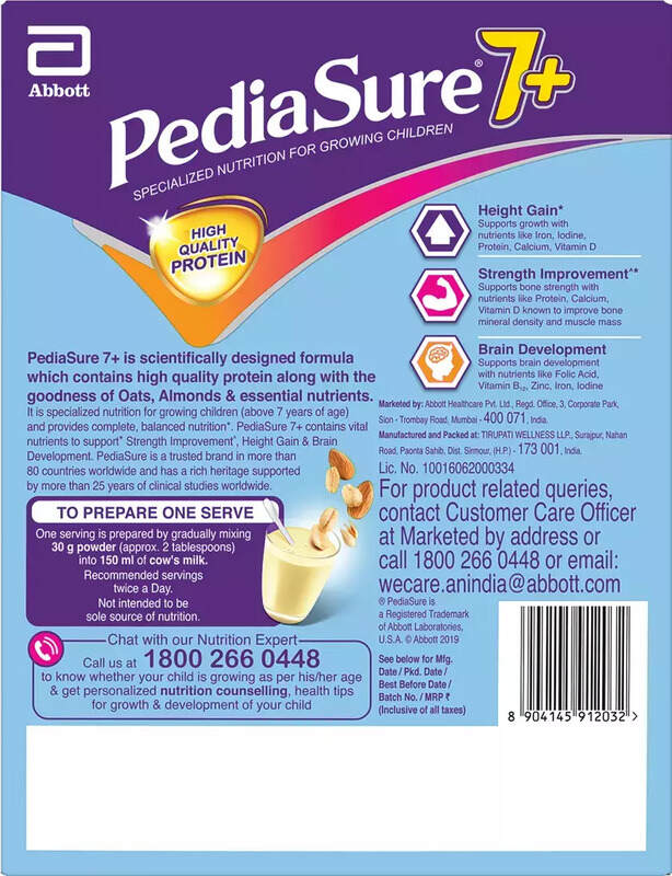 PediaSure 7+ Vanilla with Oats & Almond Nutrition Drink 200g