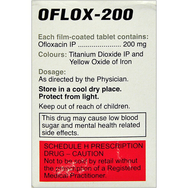 Oflox 200 Tablet 10's contains Ofloxacin 200mg