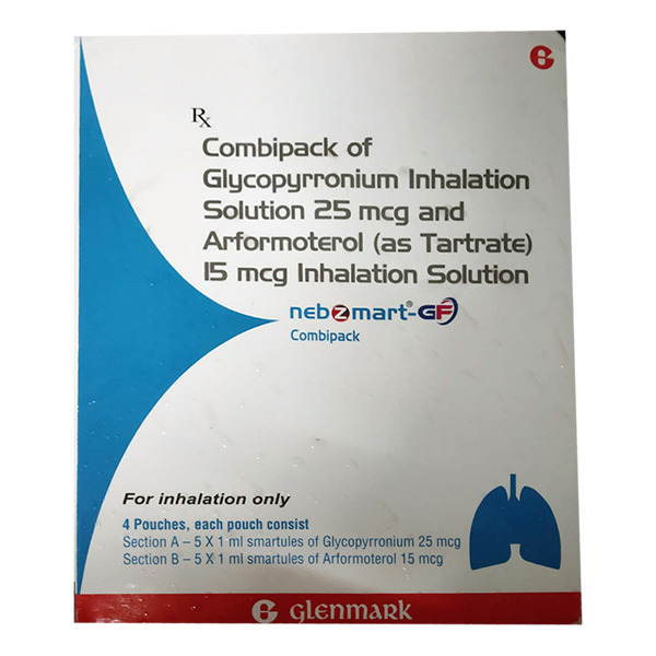 Nebzmart-GF Smartule 1ml x 5's contains Arformoterol 15mcg and Glycopyrronium 25mcg