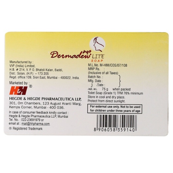 Dermadew Lite Soap 75g