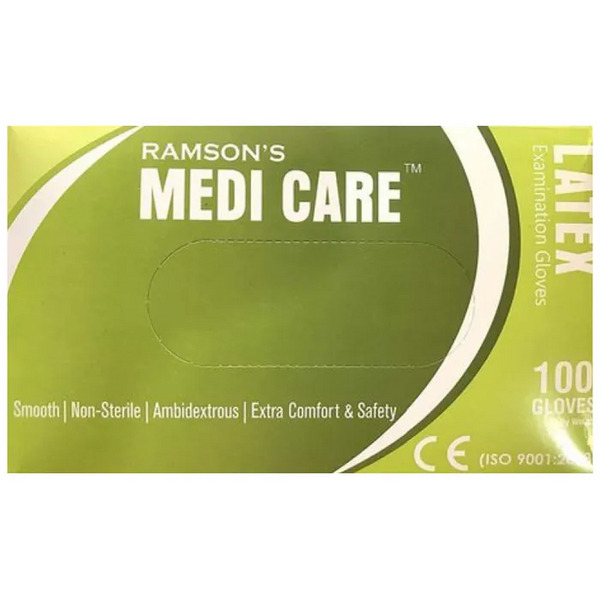 Medi Care Medium Latex Examination Gloves (1 Pair)