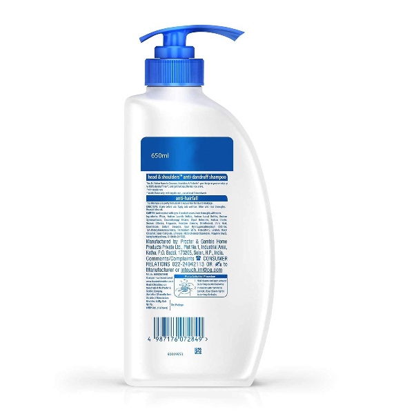 Head & Shoulders Anti-Dandruff Anti Hairfall Shampoo 650ml