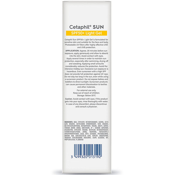 Cetaphil Sun SPF 50 Very High Protection Light Gel 50ml