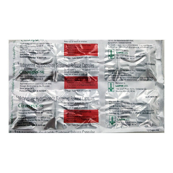 Cizaspa-SR Capsule 10's contains Mebeverine 200mg