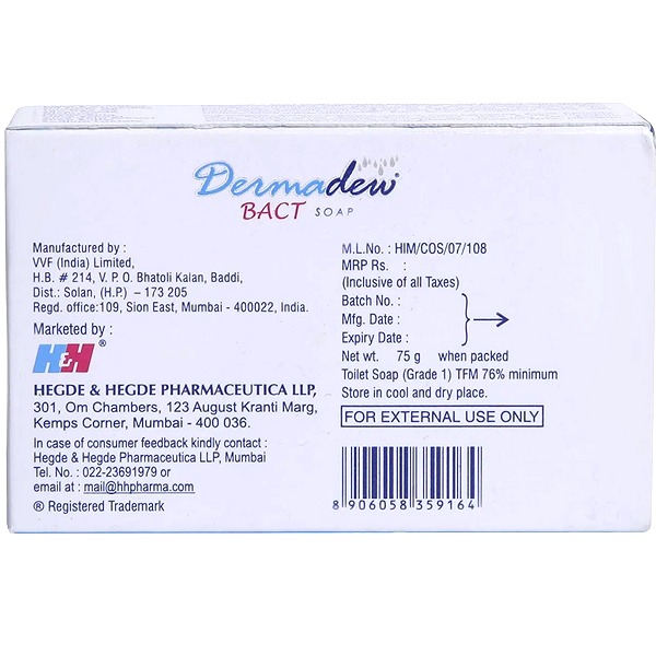 Dermadew Bact Soap 75g