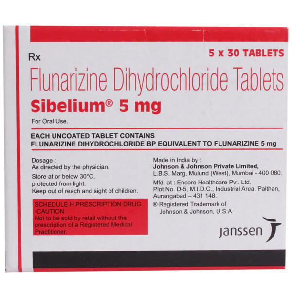 Sibelium 5mg Tablet 30's