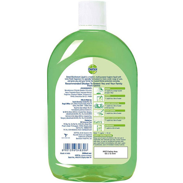 Dettol Disinfectant Lime Fresh Liquid 500ml