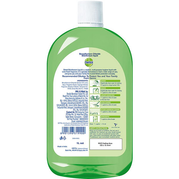 Dettol Disinfectant Lime Fresh Liquid 1L