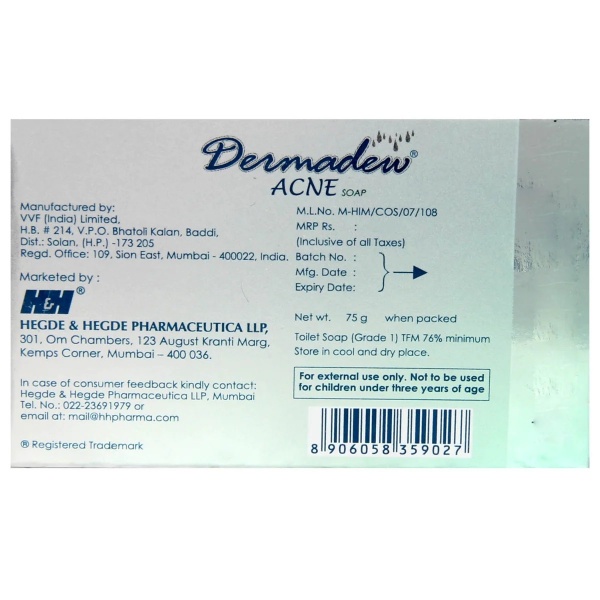 Dermadew Acne Soap 75g