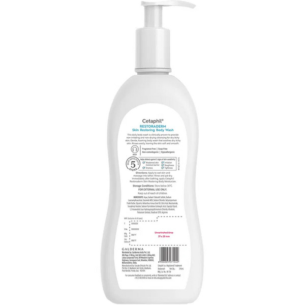 Cetaphil Restoraderm Body Wash 295ml (Very Dry, Sensitive Skin)