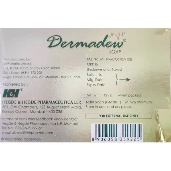 Dermadew Soap 125g