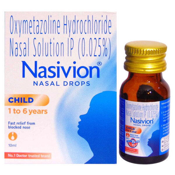 Nasivion Paediatric 0.025% Child Nasal Drops 10ml