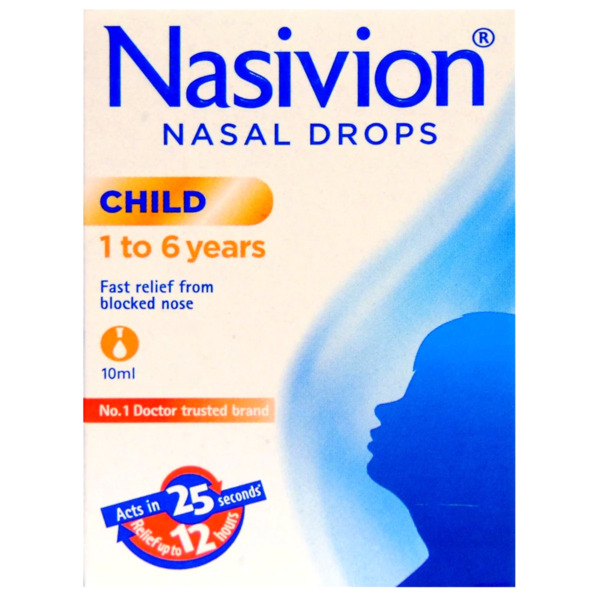 Nasivion Paediatric 0.025% Child Nasal Drops 10ml