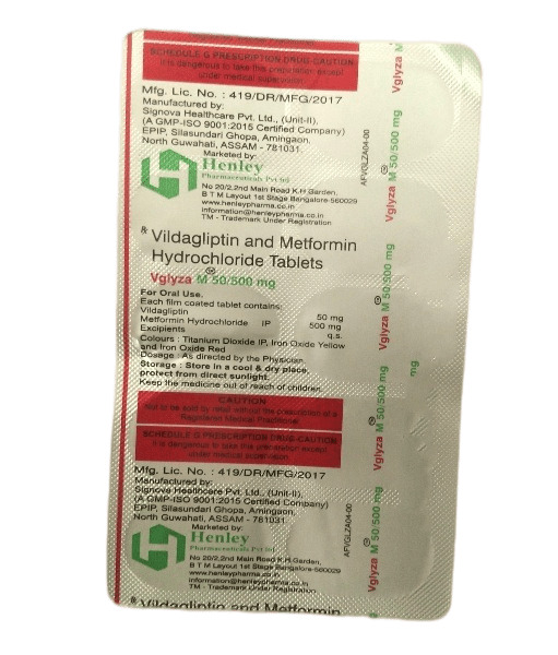 Vglyza M 50mg/500mg Tablet 10's