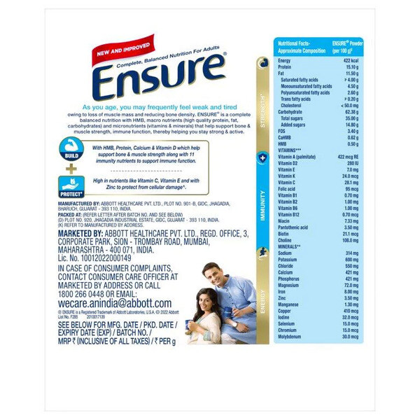 Ensure Vanilla Nutritional Powder 200g (Refill Pack)