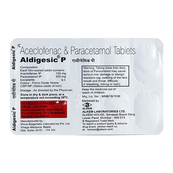 Aldigesic P Tablet 10's