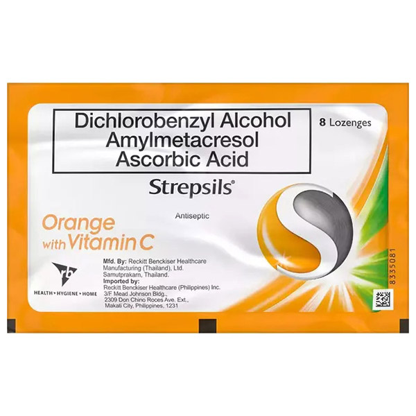 Strepsils Orange Lozenges 8's