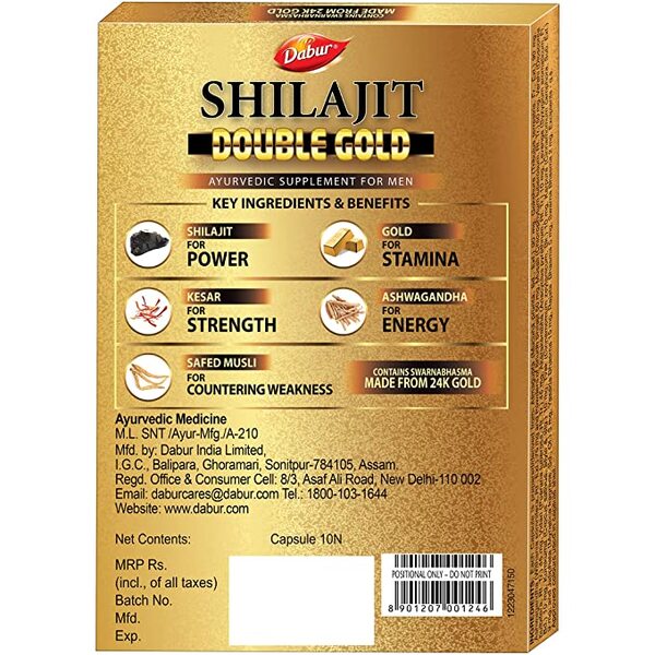 Dabur Shilajit Double Gold Capsules 10's