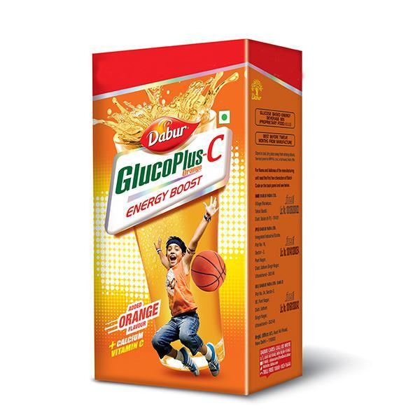 Dabur GlucoPlus-C Orange Flavoured Energy Boost Drink 200g