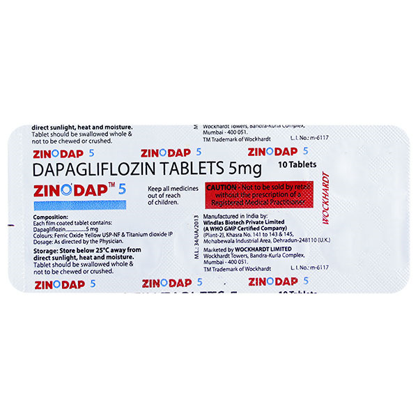 Zinodap 5mg Tablet 10's