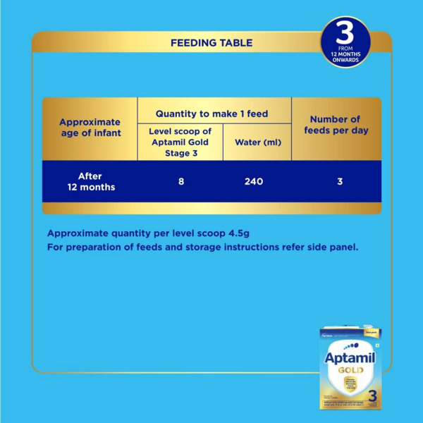 Aptamil Gold Stage 3 Follow-Up Formula Powder 400g Refill (12 months onwards)