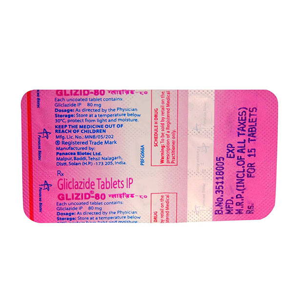 Glizid 80mg Tablet 15's