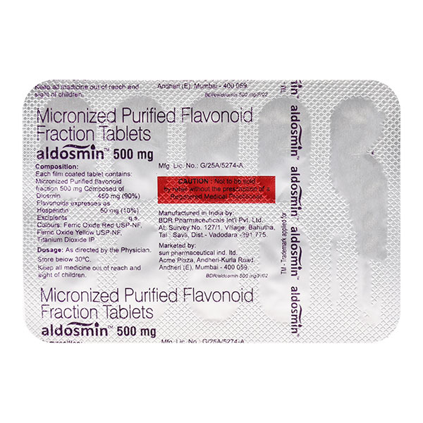 Aldosmin 500mg Tablet 10's