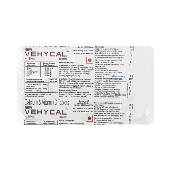 Vehycal Tablet 10's