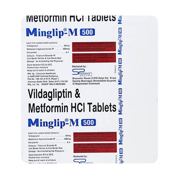 Minglip M 500mg/50mg Tablet 15's