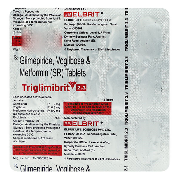 Triglimibrit 2.3 Tablet 15's