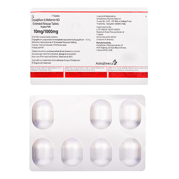 Xigduo XR 10mg/1000mg Tablet 7's