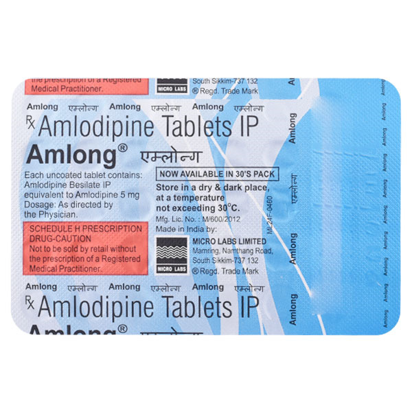 Amlong 5mg Tablet 30's