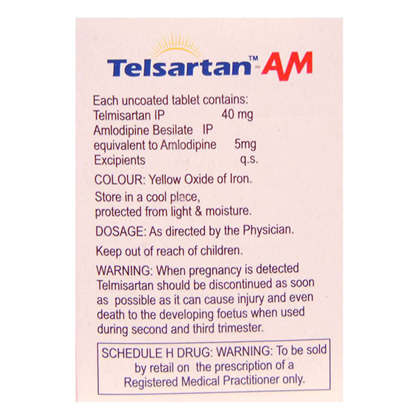 Telsartan-AM 40 Tablet 10's