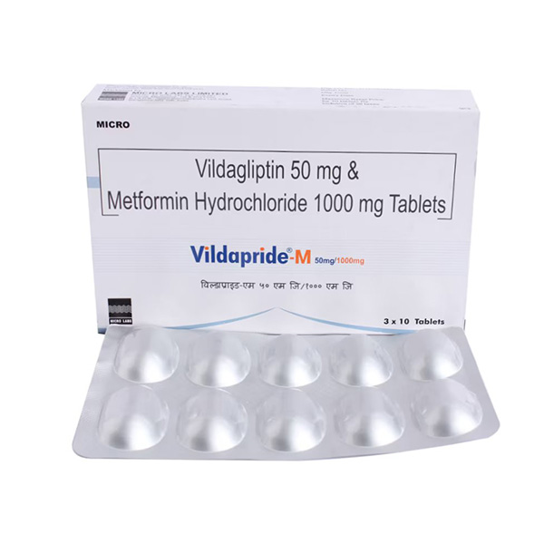 Vildapride-M 50mg/1000mg Tablet 10's