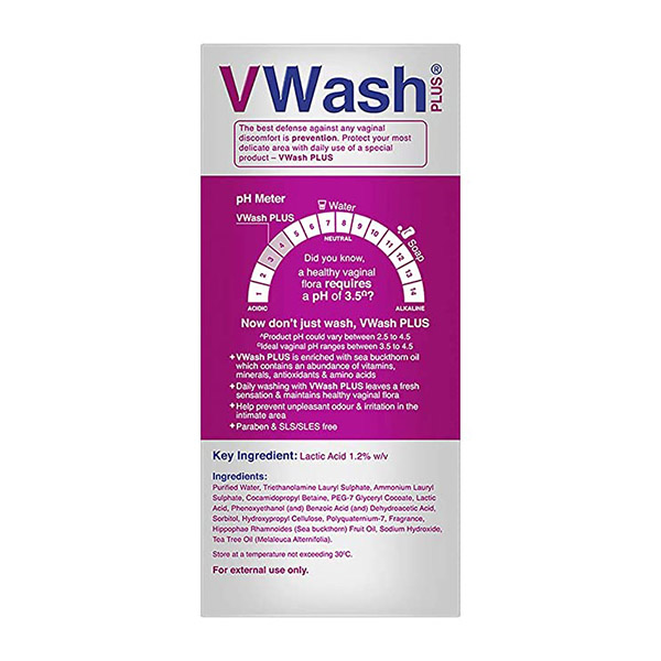 VWash Plus Expert Intimate Hygiene Liquid 200ml