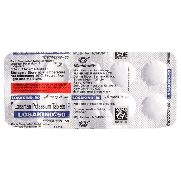 Losakind 50 Tablet 10's