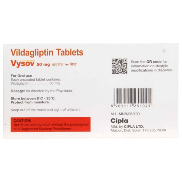 Vysov 50mg Tablet 15's