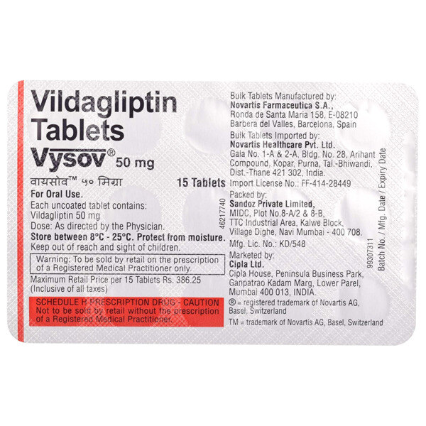 Vysov 50mg Tablet 15's