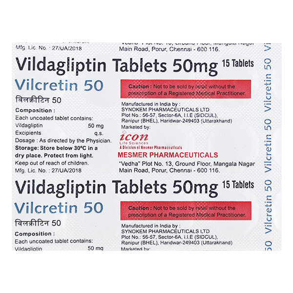 Vilcretin 50 Tablet 10's